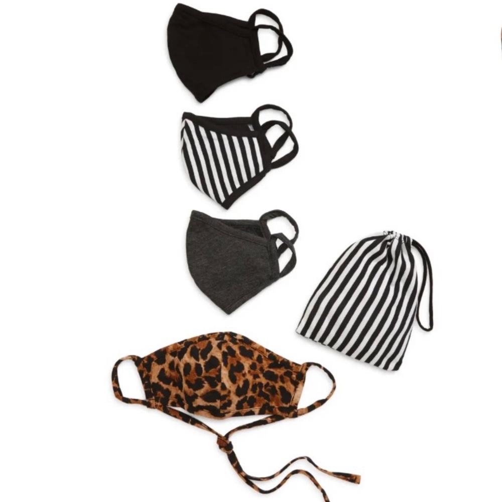 Nordstrom Assorted 4-Pack Adult Face Masks Cotton